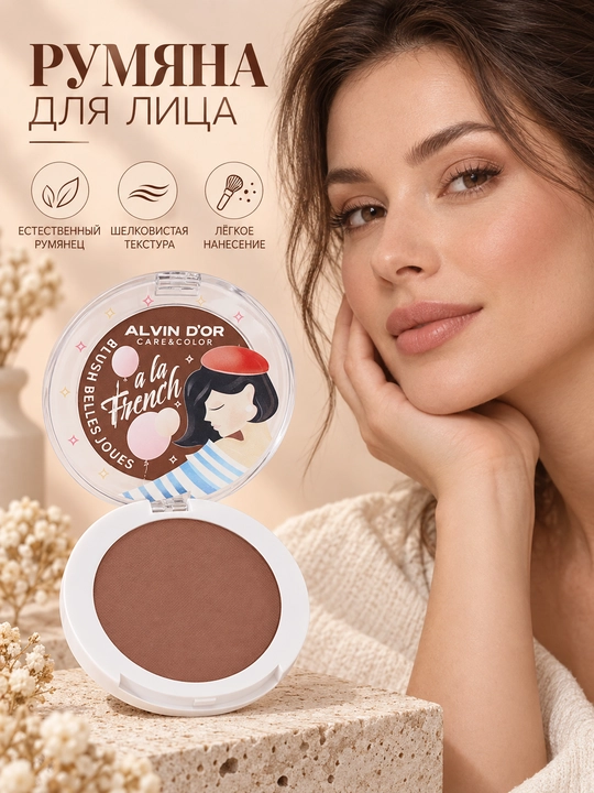Румяна Alvin D’or ALF-06 BLUSH BELLES JOUES A LA FRENCH, шелковистая текстура