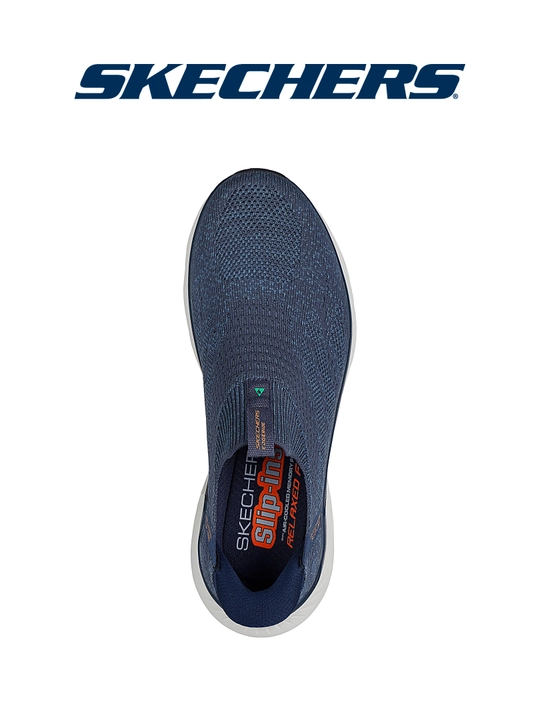 Слипоны мужские Skechers Slip-ins Edgeride без шнурков, с вязаным верхом, повседневные