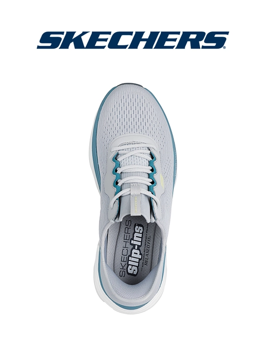 Кроссовки мужские Skechers Slip-ins D'Lux Vapor на шнуровке, стирка в машине