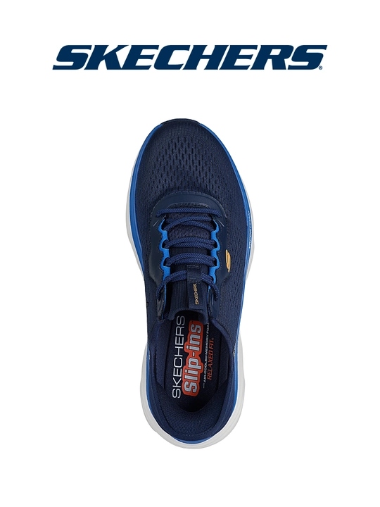 Кроссовки мужские Skechers Slip-ins D'Lux Vapor на шнуровке, стирка в машине