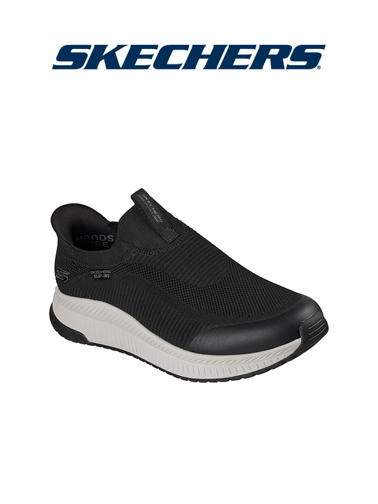 Слипоны мужские Skechers Bobs Squad 4 без шнурков, с вязаным верхом, повседневные