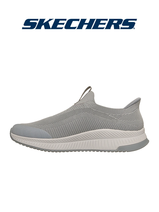 Слипоны мужские Skechers Bobs Squad 4 без шнурков, с вязаным верхом, повседневные