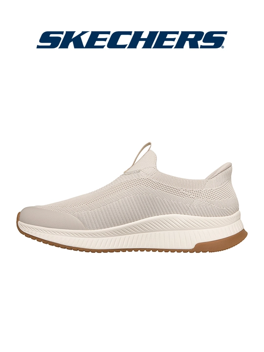 Erkaklar slipon poyabzali Skechers Bobs Squad 4, bog'ichsiz, to'qilgan ustki qismli