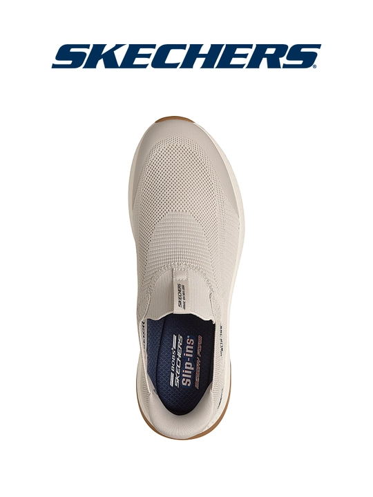 Erkaklar slipon poyabzali Skechers Bobs Squad 4, bog'ichsiz, to'qilgan ustki qismli