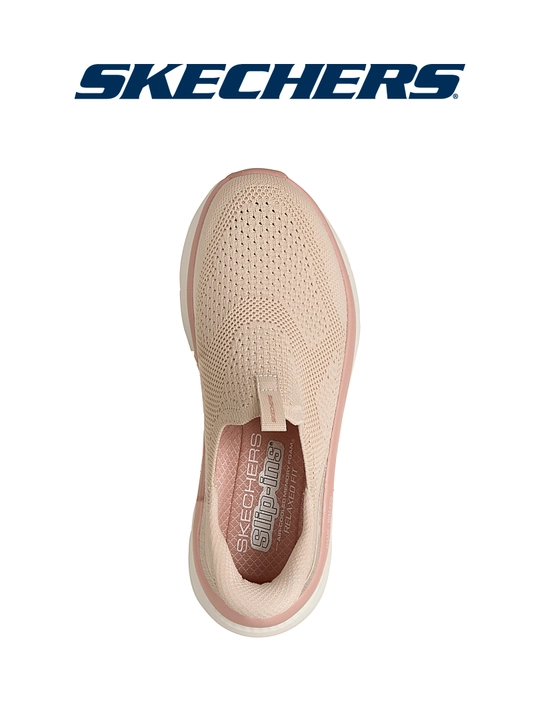 Ayollar slipon poyabzali Skechers Slip-ins D'Lux Walker, bog'ichsiz, amortizatsiyali