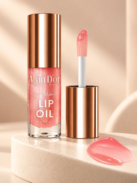 Масло-бальзам для губ Alvin D’or AD-55 Caring Lip Oil, питание и естественный блеск - 