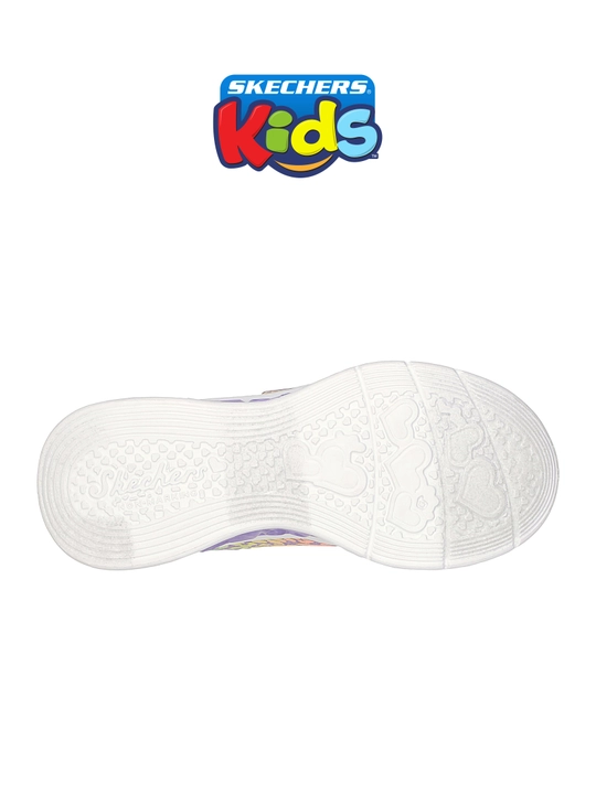 Кроссовки для девочек Skechers FLUTTER HEART LIGHTS на липучке, с сетчатым верхом