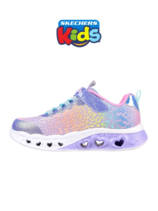 Кроссовки для девочек Skechers FLUTTER HEART LIGHTS на липучке, с сетчатым верхом