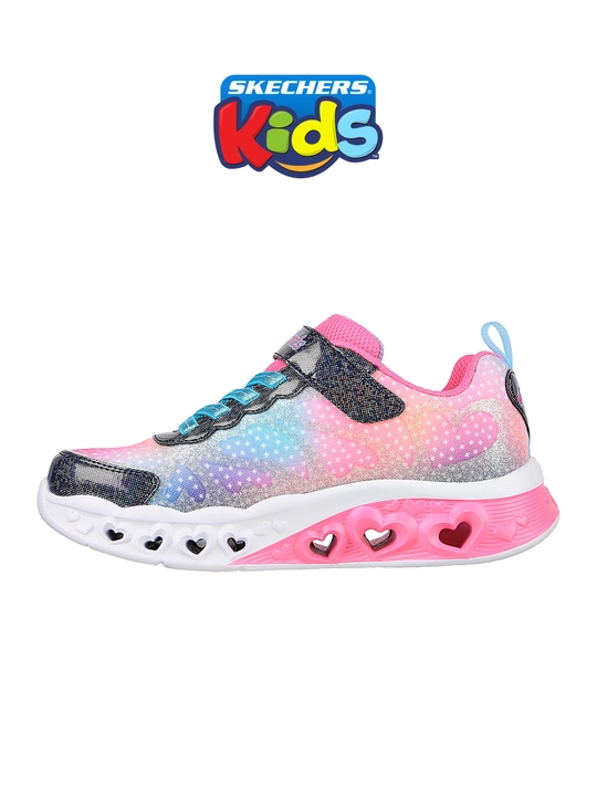 Кроссовки для девочек Skechers FLUTTER HEART LIGHTS на липучке, с сетчатым верхом