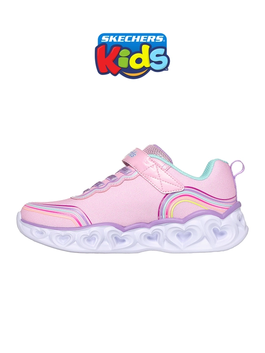 Кроссовки для девочек Skechers HEART LIGHTS на липучке, с сетчатым верхом
