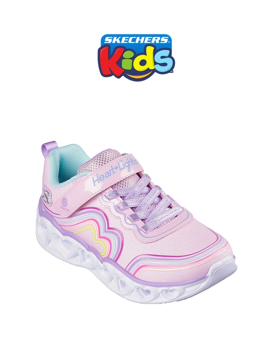 Кроссовки для девочек Skechers HEART LIGHTS на липучке, с сетчатым верхом
