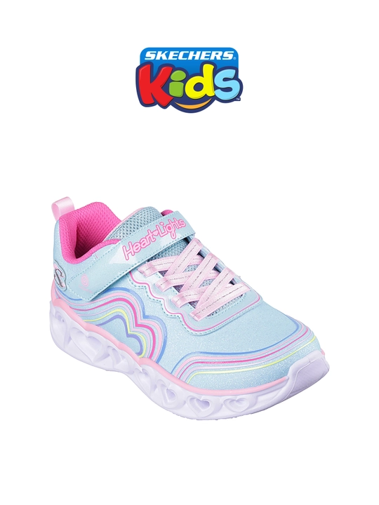 Кроссовки для девочек Skechers HEART LIGHTS на липучке, с сетчатым верхом