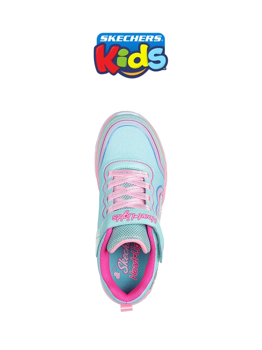Кроссовки для девочек Skechers HEART LIGHTS на липучке, с сетчатым верхом