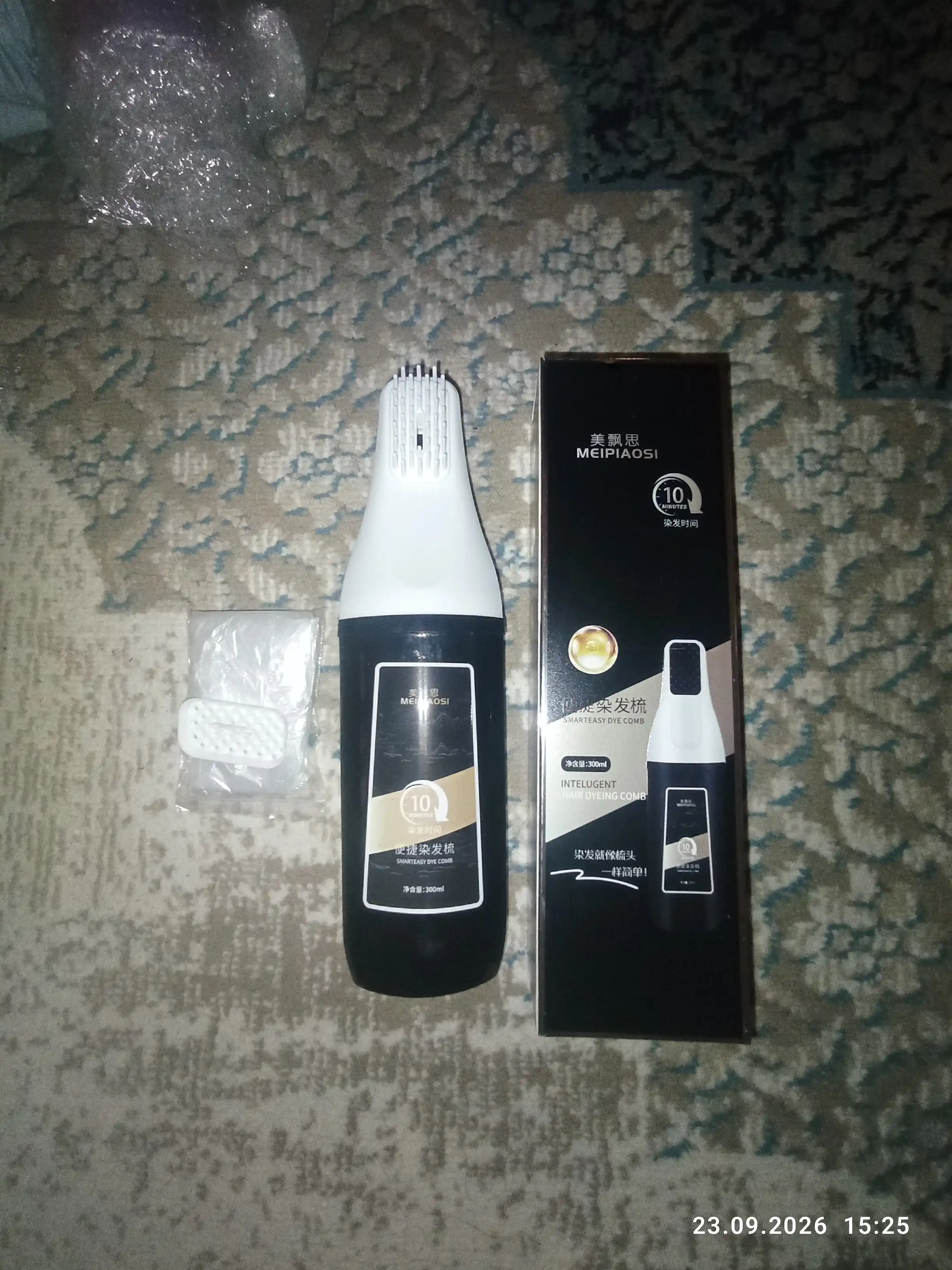 Aqlli soch bo‘yovchi taroq, 410 ml