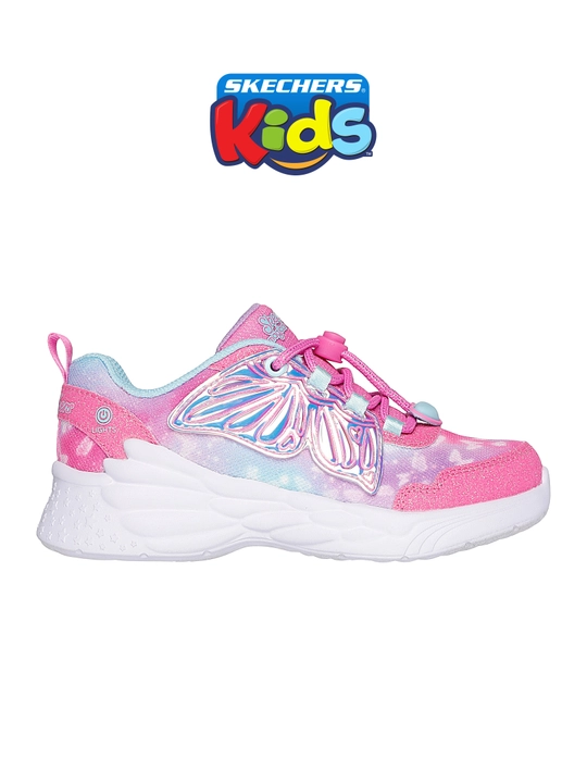 Кроссовки для девочек Skechers DREAM RACER на эластичных шнурках, с сетчатым верхом - 