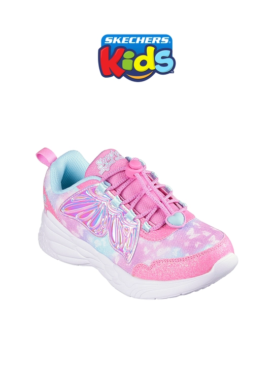 Кроссовки для девочек Skechers DREAM RACER на эластичных шнурках, с сетчатым верхом
