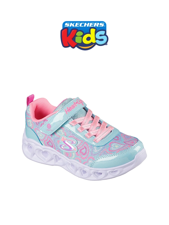 Кроссовки для девочек Skechers HEART LIGHTS на эластичных шнурках, с амортизацией