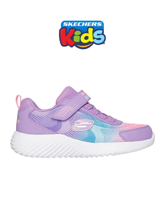 Кроссовки для девочек Skechers Bounder на эластичных шнурках, водонепроницаемые - 