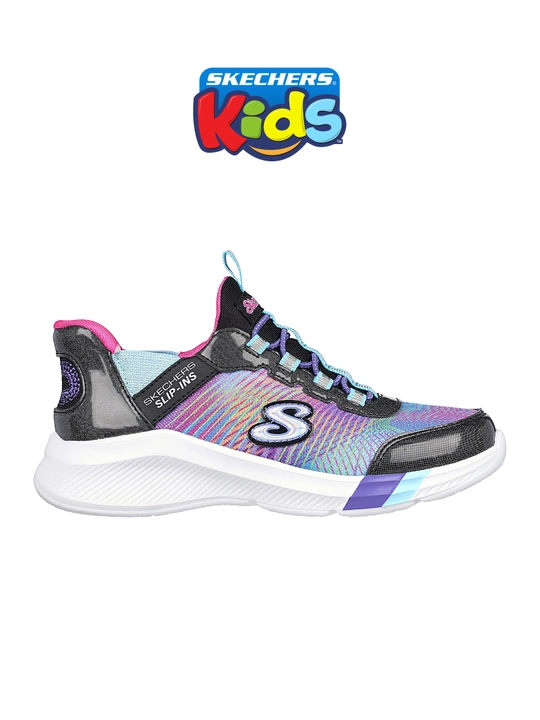 Кроссовки для девочек Skechers SLIP-INS DREAMY LITES - COLORFUL PRISM, с сетчатым верхом - 