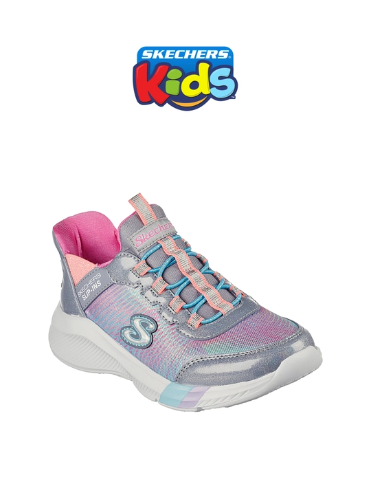 Кроссовки для девочек Skechers SLIP-INS DREAMY LITES - COLORFUL PRISM, с сетчатым верхом