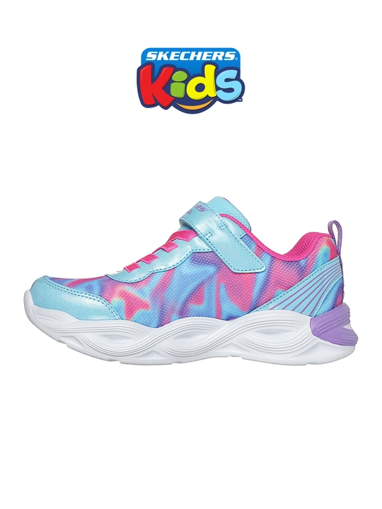 Кроссовки для девочек Skechers TWISTY GLOW на липучке, с сетчатым верхом