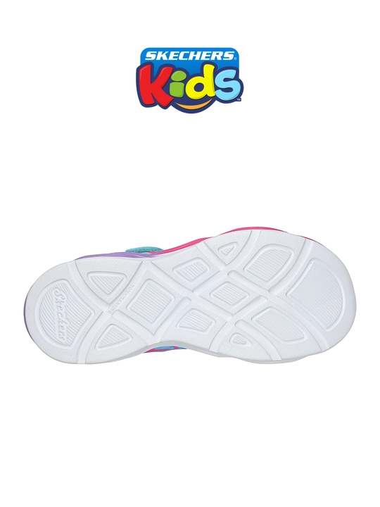 Кроссовки для девочек Skechers TWISTY GLOW на липучке, с сетчатым верхом