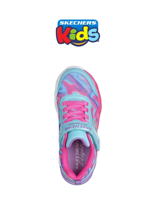 Кроссовки для девочек Skechers TWISTY GLOW на липучке, с сетчатым верхом