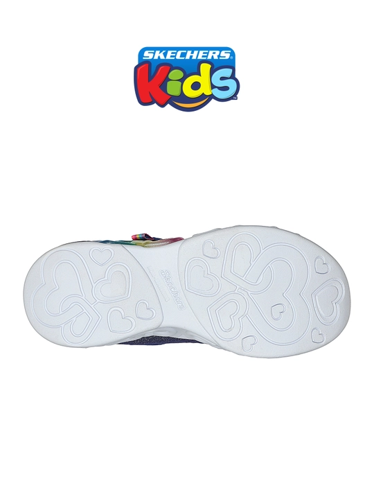 Кроссовки для девочек Skechers INFINITE HEART LIGHTS на липучке, с сетчатым верхом