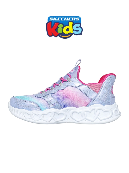 Кроссовки для девочек Skechers INFINITE HEART LIGHTS на эластичных шнурках