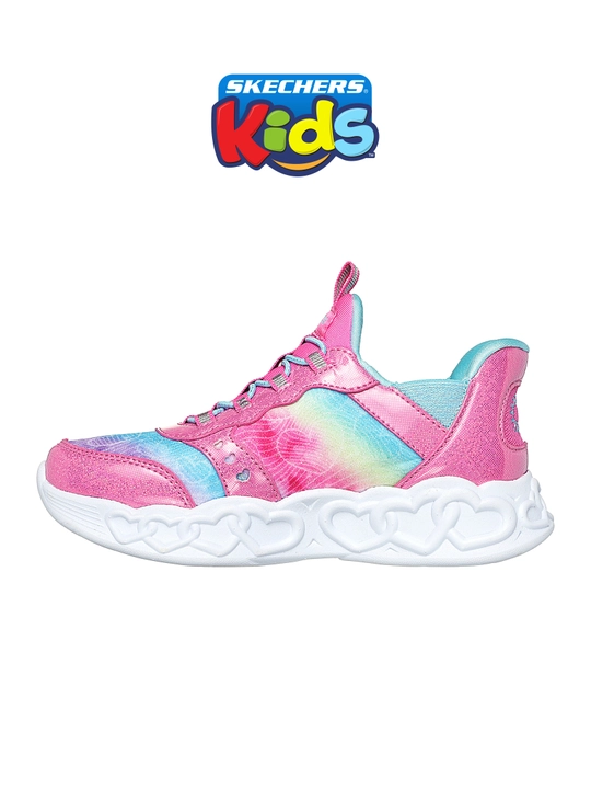 Кроссовки для девочек Skechers INFINITE HEART LIGHTS на эластичных шнурках