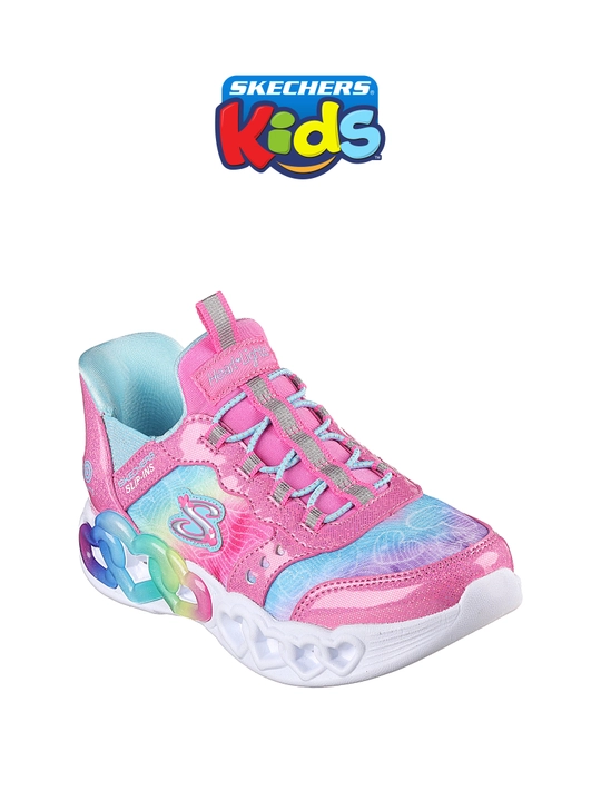 Кроссовки для девочек Skechers INFINITE HEART LIGHTS на эластичных шнурках