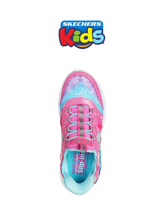 Кроссовки для девочек Skechers INFINITE HEART LIGHTS на эластичных шнурках