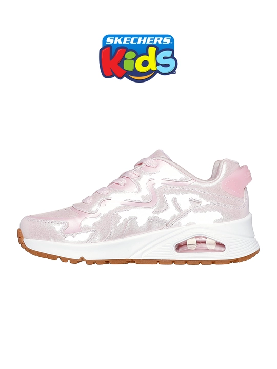 Кроссовки для девочек Skechers UNO GEN1 на шнуровке, с Air-Cooled Memory Foam, из экокожи