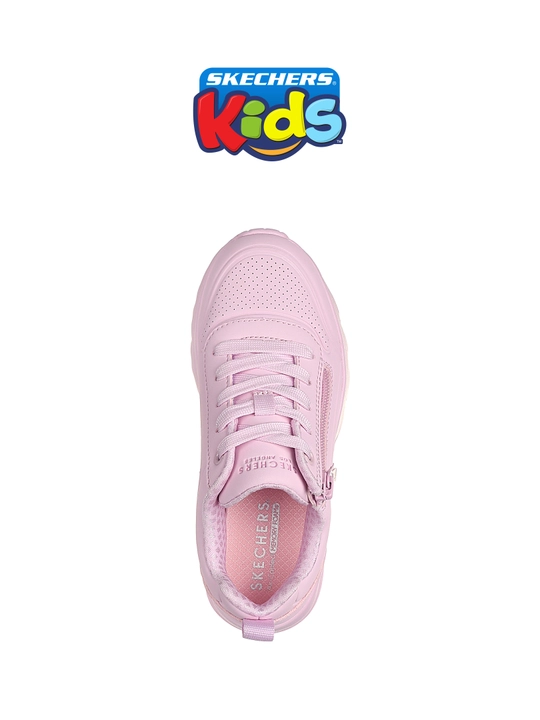 Кроссовки для девочек Skechers UNO Lite - Easy Zip на шнуровке, с Air-Cooled Memory Foam
