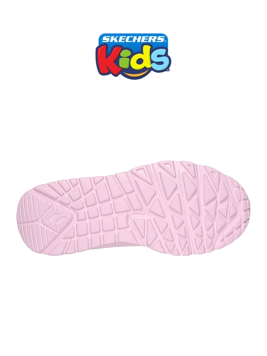 Кроссовки для девочек Skechers UNO Lite - Easy Zip на шнуровке, с Air-Cooled Memory Foam
