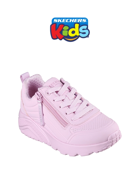 Кроссовки для девочек Skechers UNO Lite - Easy Zip на шнуровке, с Air-Cooled Memory Foam
