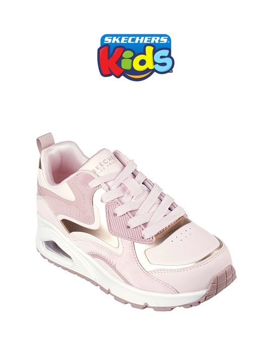Кроссовки для девочек Skechers UNO GEN1 на шнуровке, с Air-Cooled Memory Foam, из экокожи
