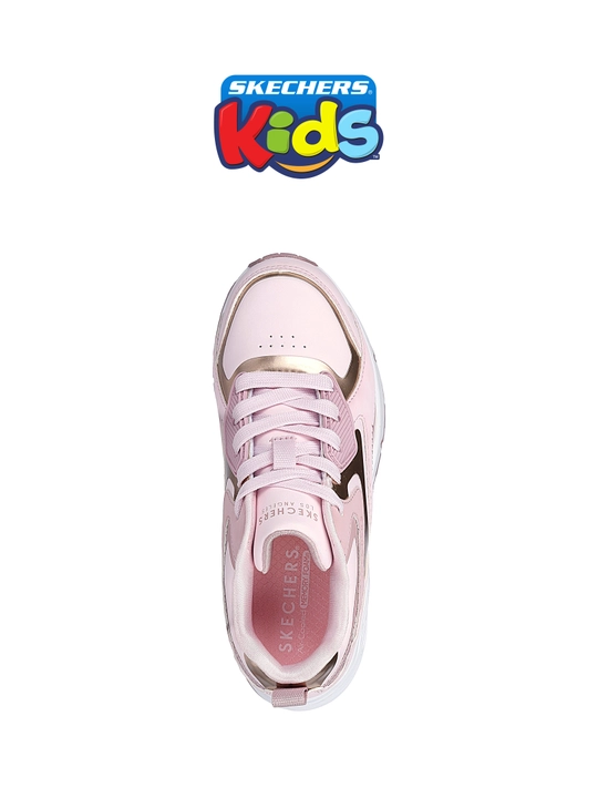 Кроссовки для девочек Skechers UNO GEN1 на шнуровке, с Air-Cooled Memory Foam, из экокожи