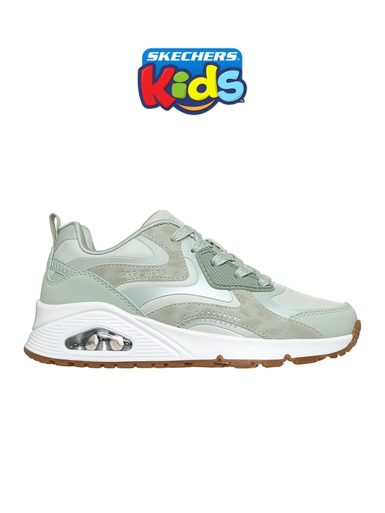 Кроссовки для девочек Skechers UNO GEN1 на шнуровке, с Air-Cooled Memory Foam, из экокожи - 