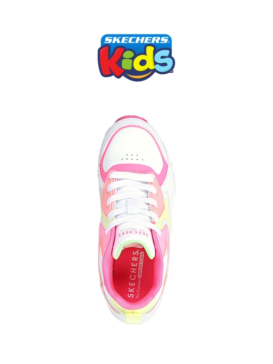 Кроссовки для девочек Skechers UNO GEN1 на шнуровке, с Air-Cooled Memory Foam, из экокожи