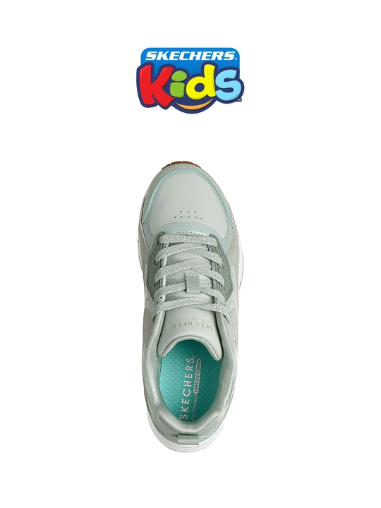 Кроссовки для девочек Skechers UNO GEN1 на шнуровке, с Air-Cooled Memory Foam, из экокожи