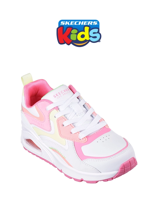 Кроссовки для девочек Skechers UNO GEN1 на шнуровке, с Air-Cooled Memory Foam, из экокожи