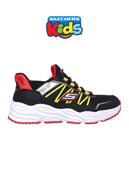 Bolalar krossovkasi Skechers TURBO TREAD, elastik bog'ichli, to'rli ustki qismli, kundalik - 