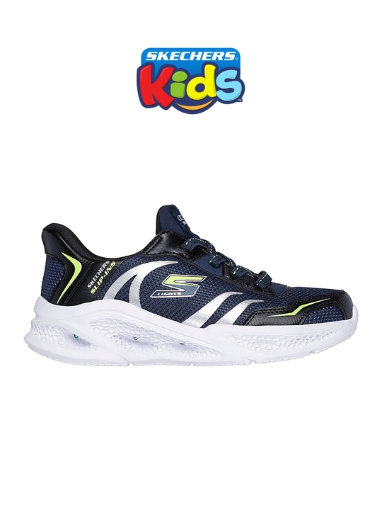 Bolalar krossovkasi Skechers Slip-ins Meteor-Lights - Brisk-Beams, elastik bog'ichli - 