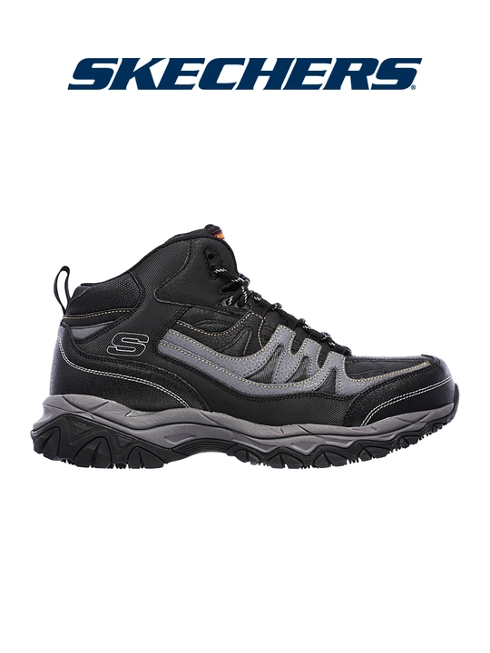 Ботинки рабочие мужские Skechers HOLDREDGE- REBEM на шнуровке, с амортизацией, текстильные - 