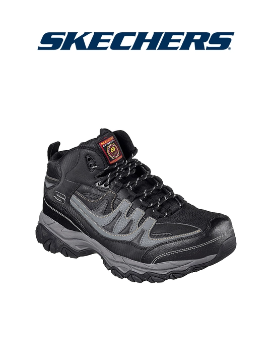 Ботинки рабочие мужские Skechers HOLDREDGE- REBEM на шнуровке, с амортизацией, текстильные