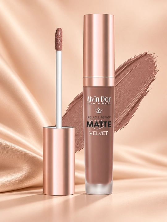 Жидкая матовая помада Alvin D’or LG-16M Matte Velvet, стойкая, 7 г - 