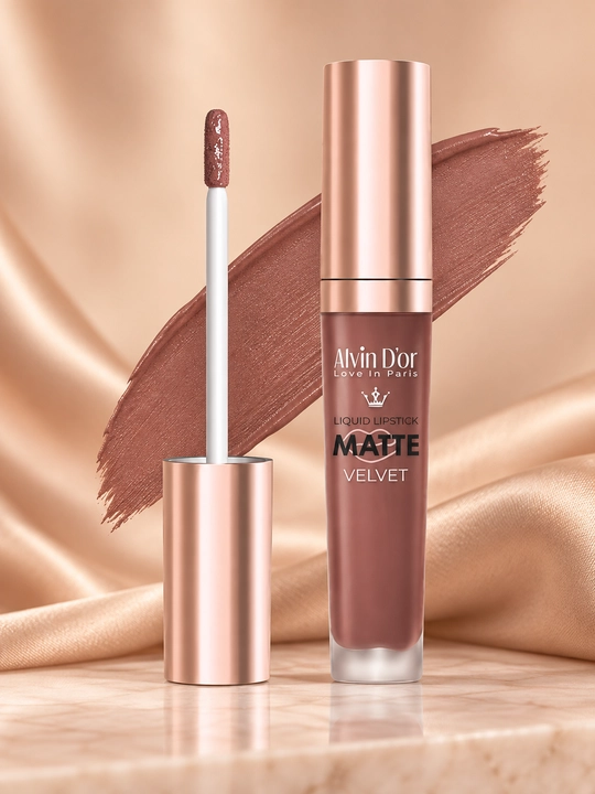 Жидкая матовая помада Alvin D’or LG-16M Matte Velvet, стойкая, 7 г - 