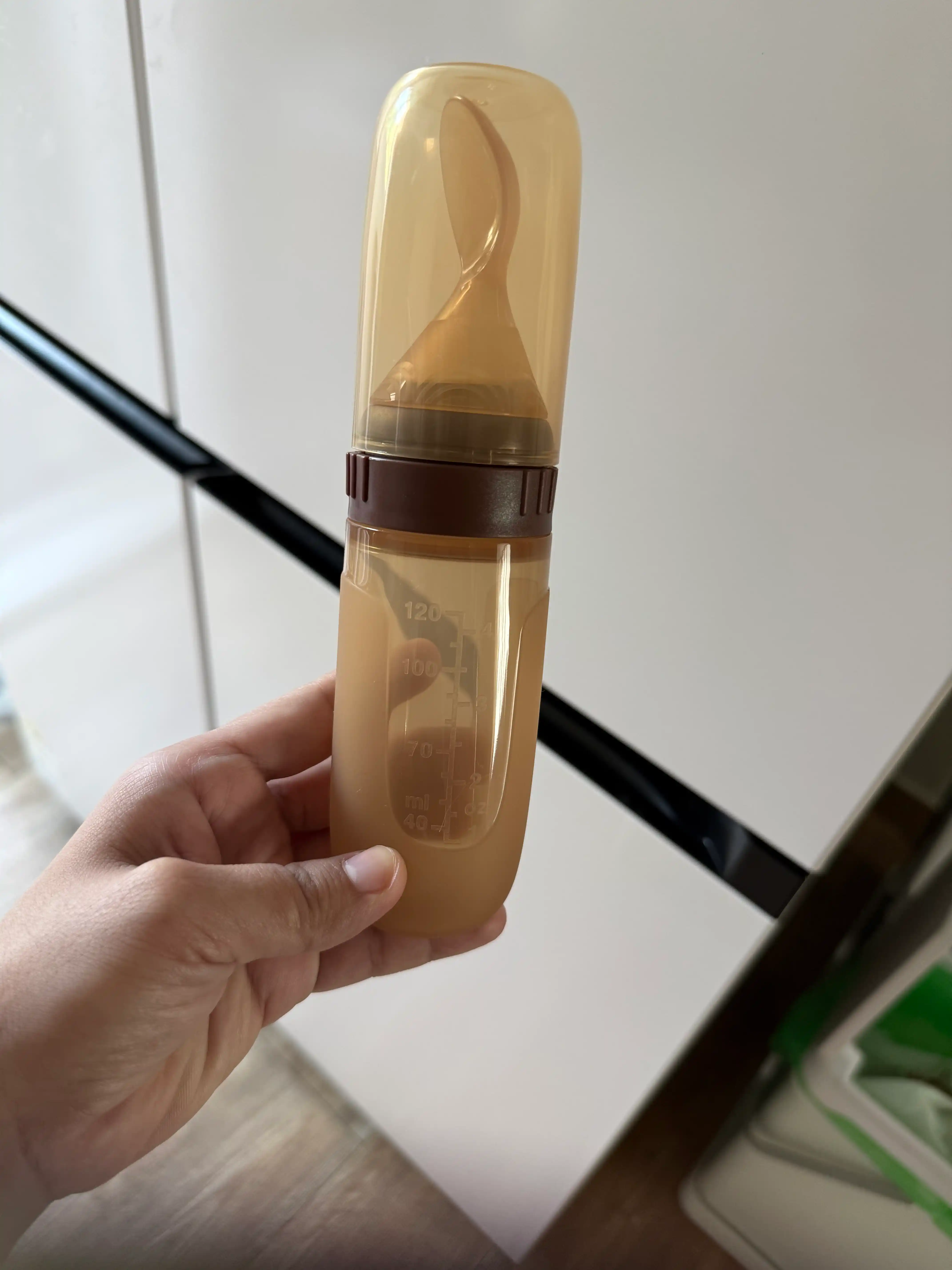 Meva pyuresi va pastasi uchun chaqaloqni oziqlantirish qoshig'i, qoshiqli dispenser