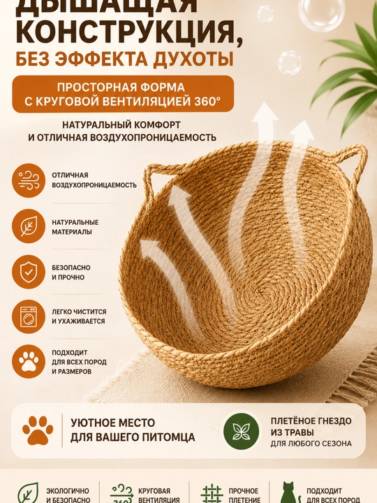 Лежанка для кошки, домик для кота, мягкая лежанка, корзинка для питомца